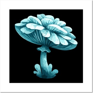 Blue Mushroom Posters and Art